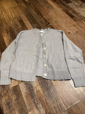 Old Navy Light Gray Women's Button Cardigan